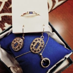 SOLD New Sapphire and Diamond Jewelry Set